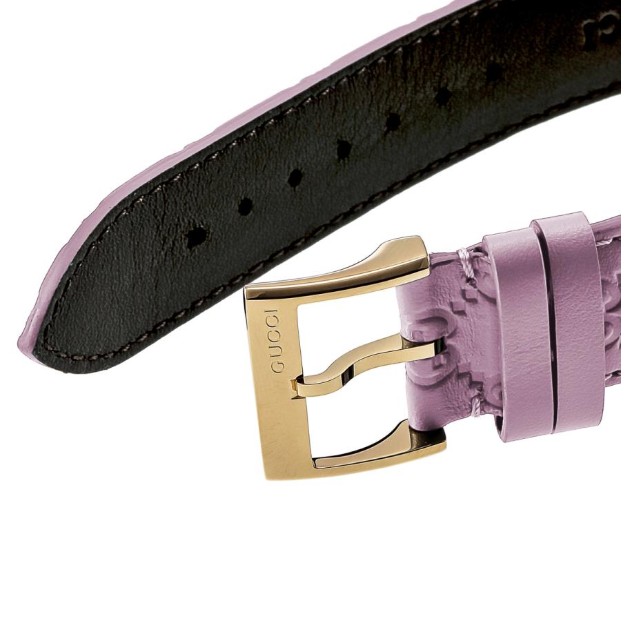 Gucci G Timeless Quartz Lilac Dial Lilac Leather Strap Watch For Women - YA1264098