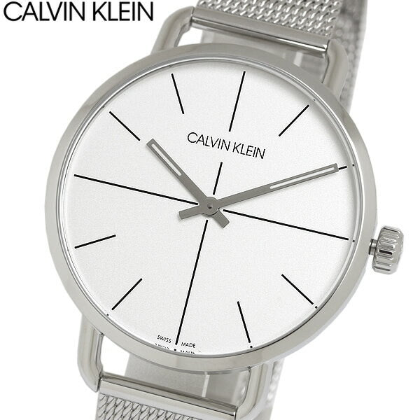 Calvin Klein Even Quartz White Dial Silver Steel Strap Watch for Women - K7B21126
