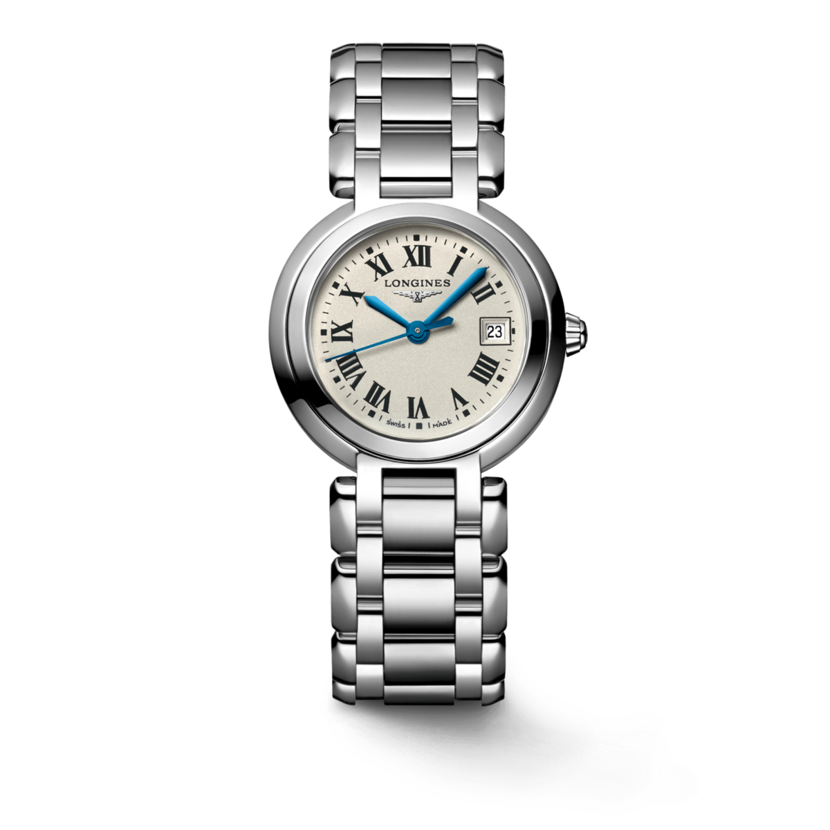 Longines PrimaLuna White Dial Silver Steel Strap Watch for Women - L8.110.4.71.6