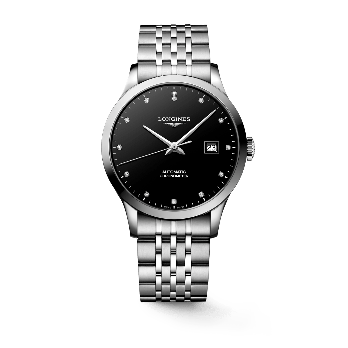 Longines Record Automatic Stainless Steel 40mm Watch for Men - L2.821.4.57.6