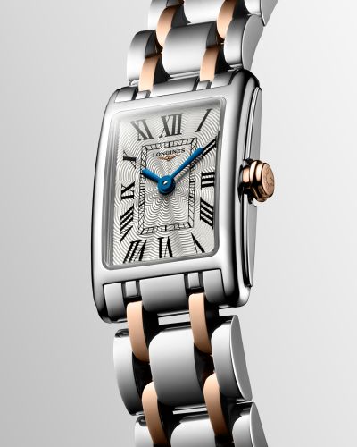 Longines Dolcevita 18K Gold Silver Dial Two Tone Steel Strap Watch for Women - L5.258.5.71.7