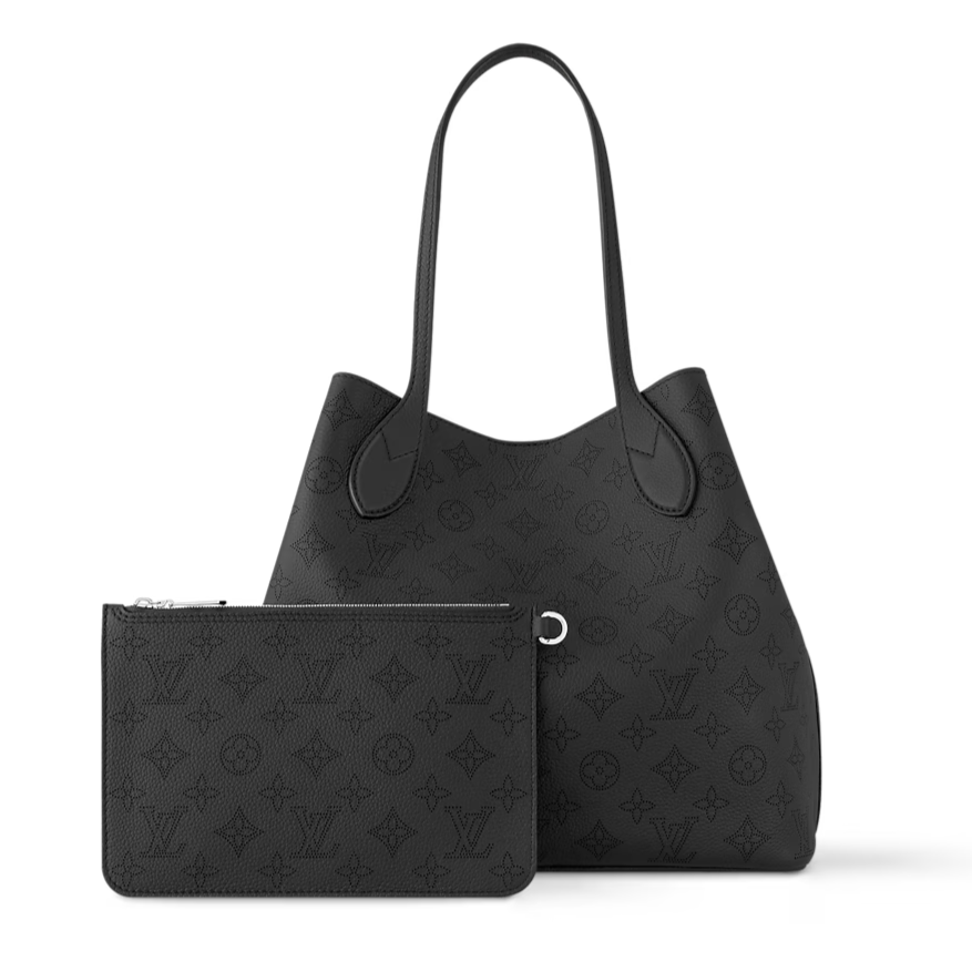 Louis Vuitton Monogram Mahina Blossom MM Shoulder Bag - Black