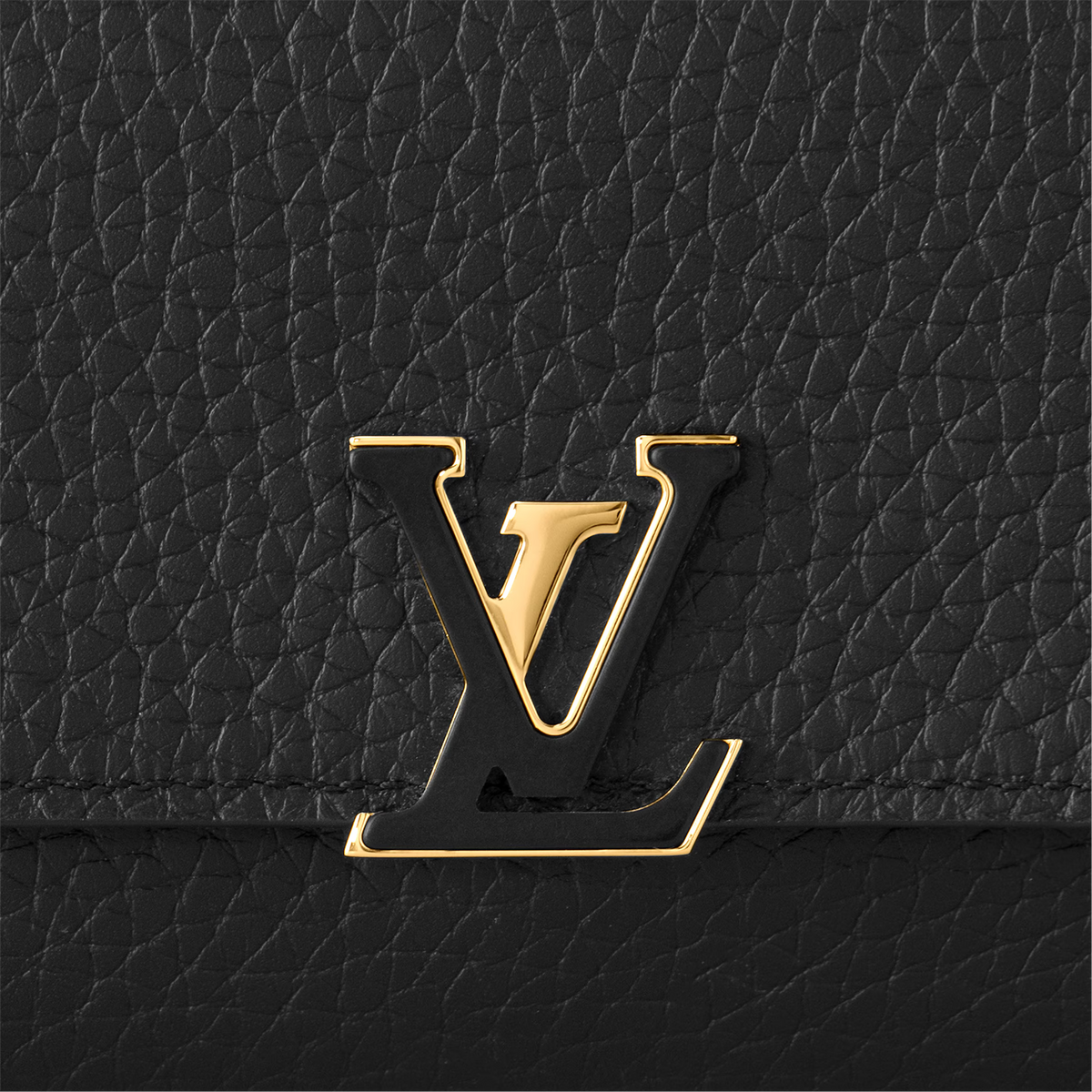 Louis Vuitton Capucines Compact Wallet - Black Rose