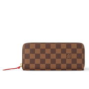 Louis Vuitton Damier Ebene Canvas Clémence Wallet - Brown
