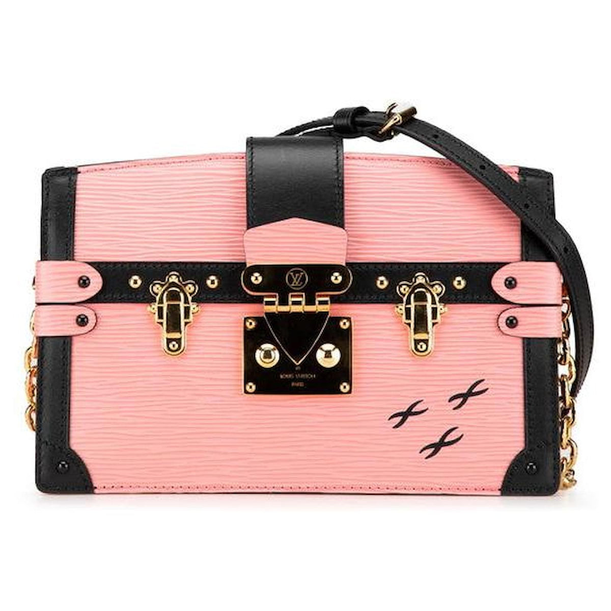 Louis Vuittion Epi Trunk Leather Clutch Bag - Pink Rose Ballerine