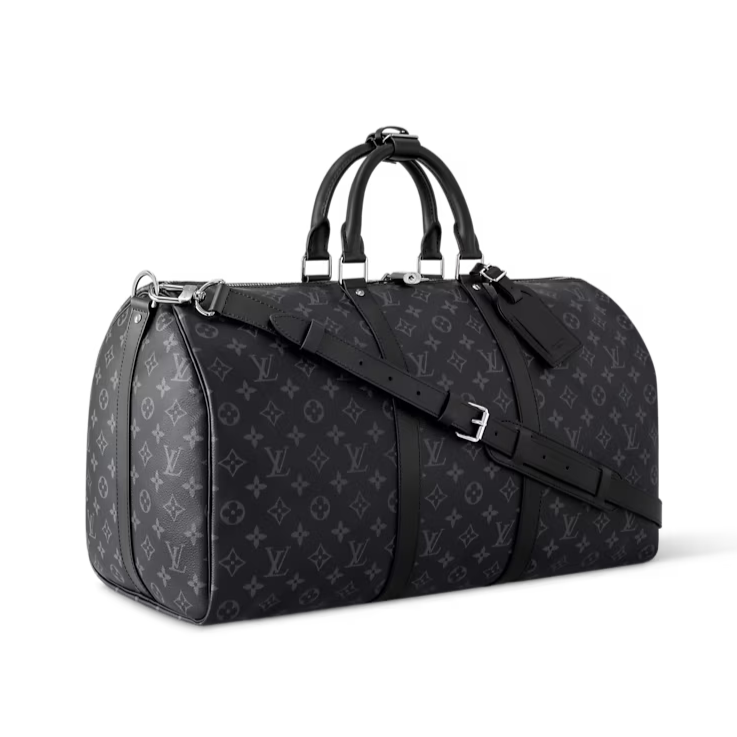 Louis Vuitton Keepall Bandoulière 50 Duffle Bag - Black