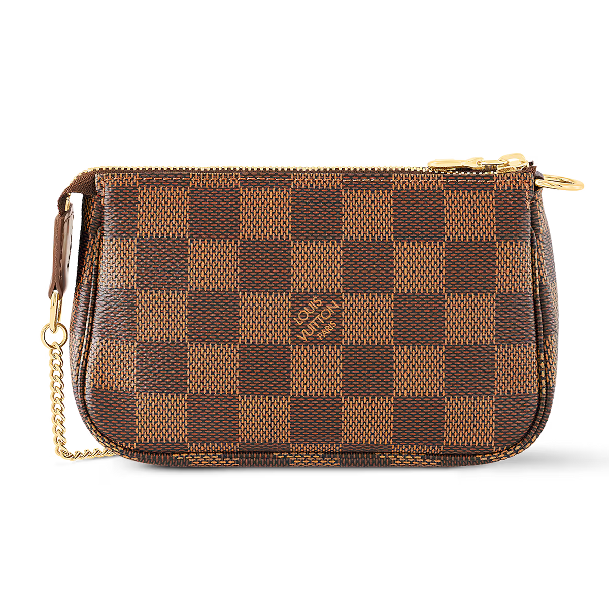 Louis Vuitton Damier Ebene Mini Pochette Accessories Handbag - Brown