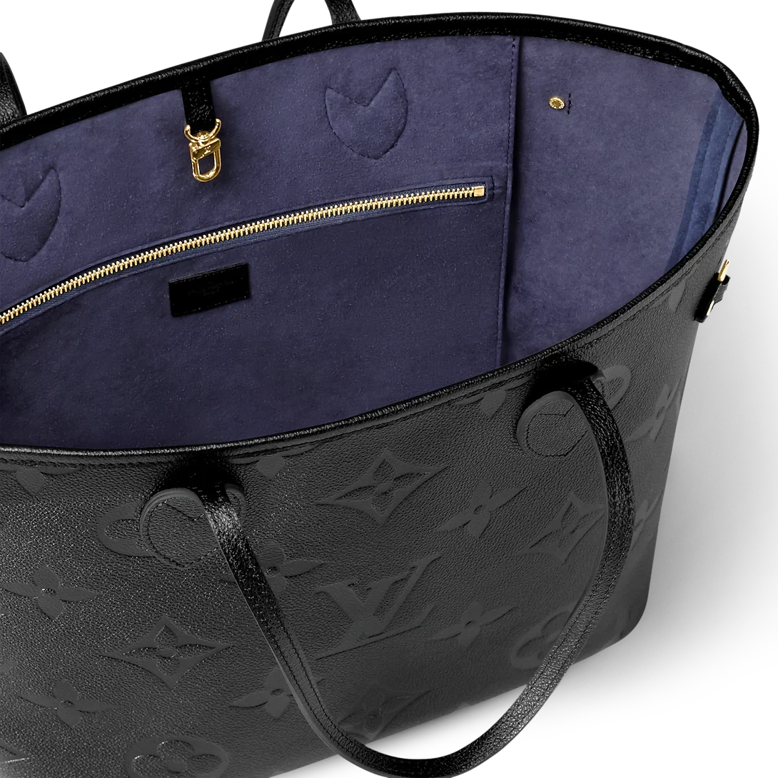 Louis Vuitton Empreinte Monogram Giant Neverfull MM Tote Bag - Black