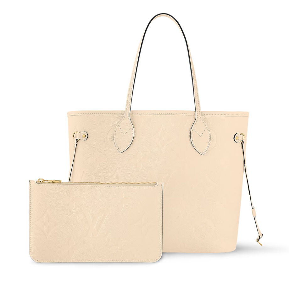 Louis Vuitton Neverfull MM Tote Bag - Cream