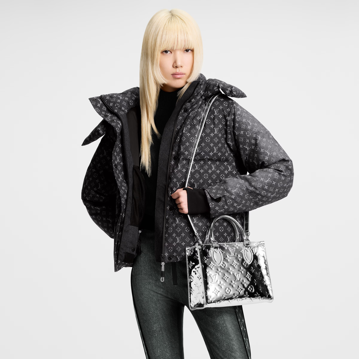 Louis Vuitton Ski Monogram Miroir OnTheGo PM Handbag – Silver