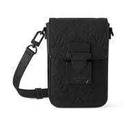 Louis Vuitton S-Lock Vertical Taurillon Leather Wearable Wallet - Black Monogram
