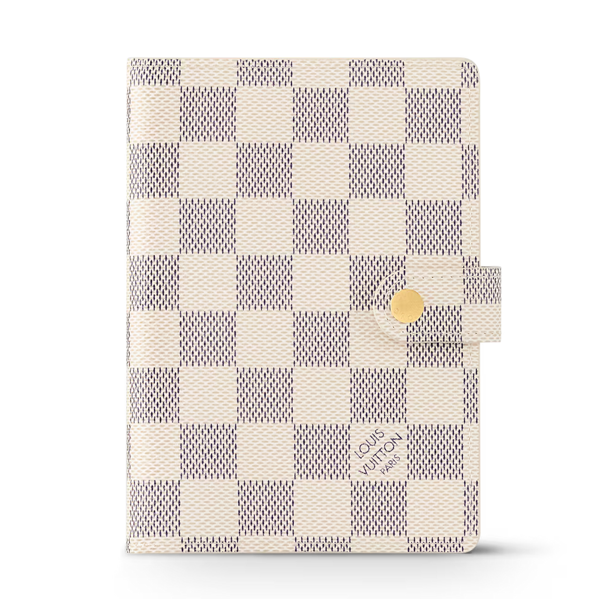 Louis Vuitton Small Ring Agenda Cover Damier Azur Canvas - White