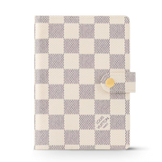 Louis Vuitton Small Ring Agenda Cover Damier Azur Canvas - White