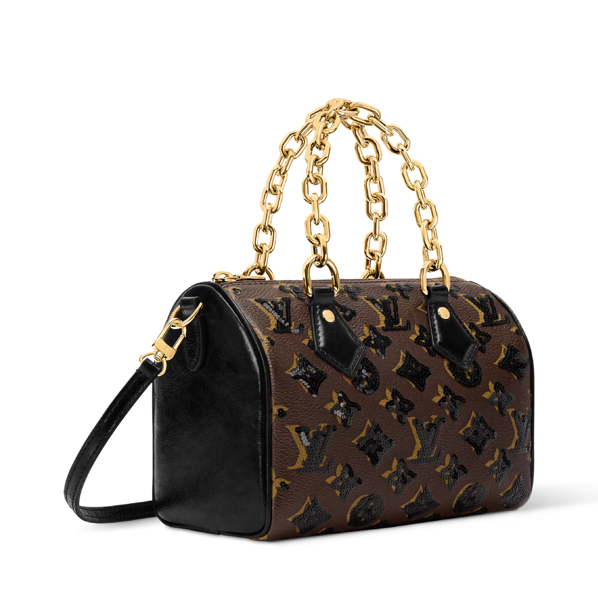 Louis Vuitton Monogram Sequins Speedy Bandoulière 20 Handbag – Brown