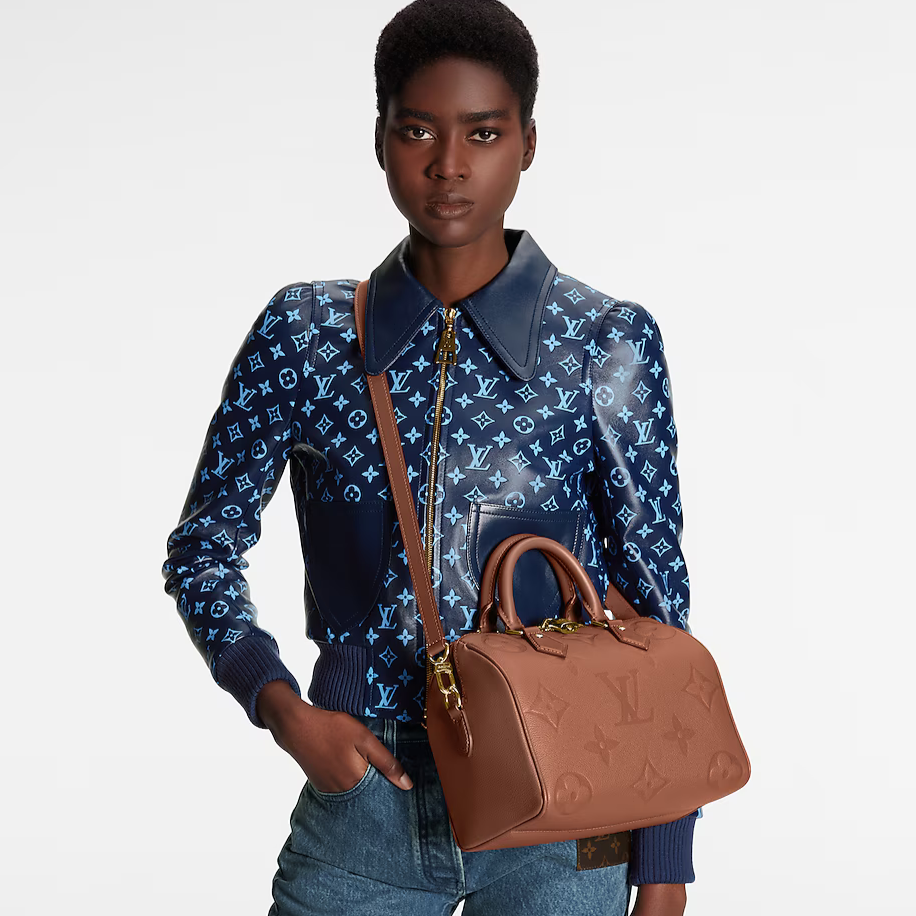 Louis Vuitton Empreinte Monogram Speedy Bandoulière 25 Handbag - Cognac