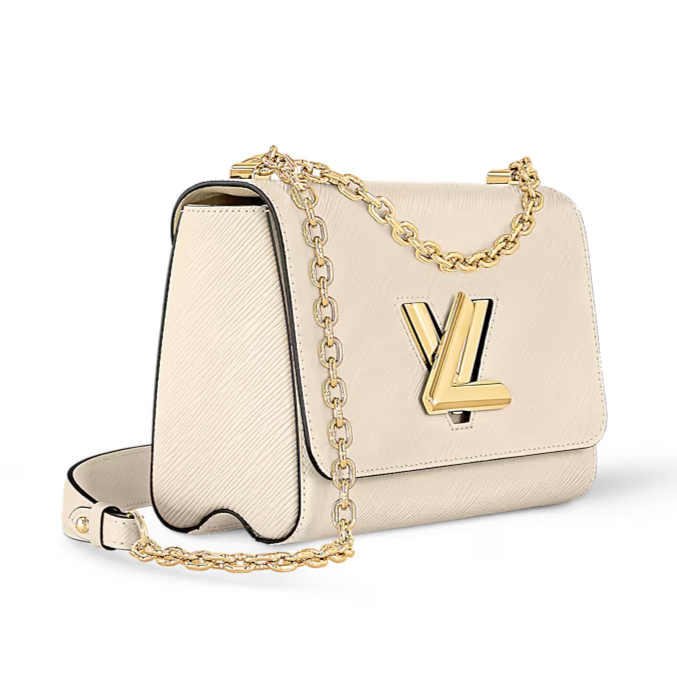 Louis Vuitton Twist MM Chain Bag - Quartz White