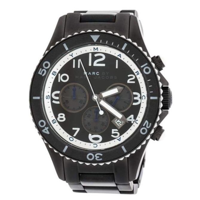 Marc Jacobs Rock Chronograph Limited Edition Gray Dial Gray Steel Strap Watch for Women - MBM5025