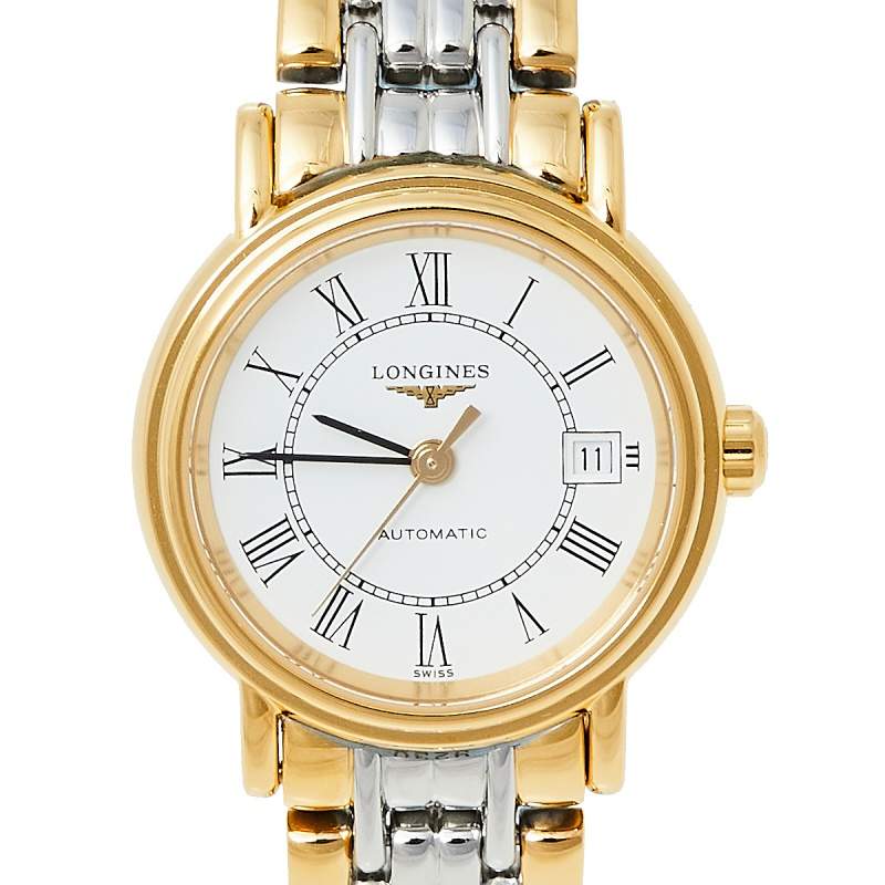 Longines Presence 25.5mm Automatic White Dial Two Tone Steel Strap Watch for Women - L4.321.2.11.7