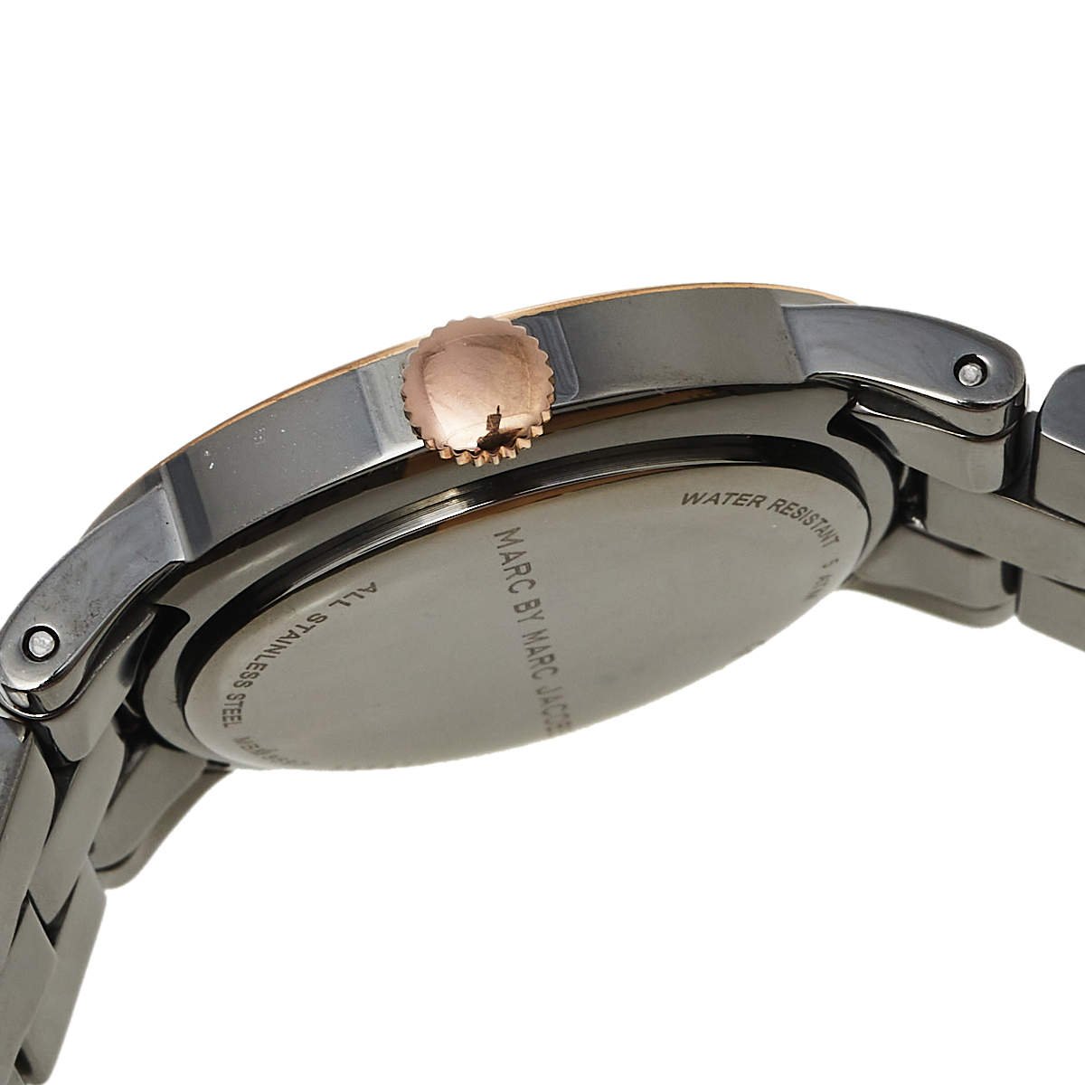 Marc Jacobs Amy Grey Dial Two Tone Steel Strap Watch for Women - MBM8597