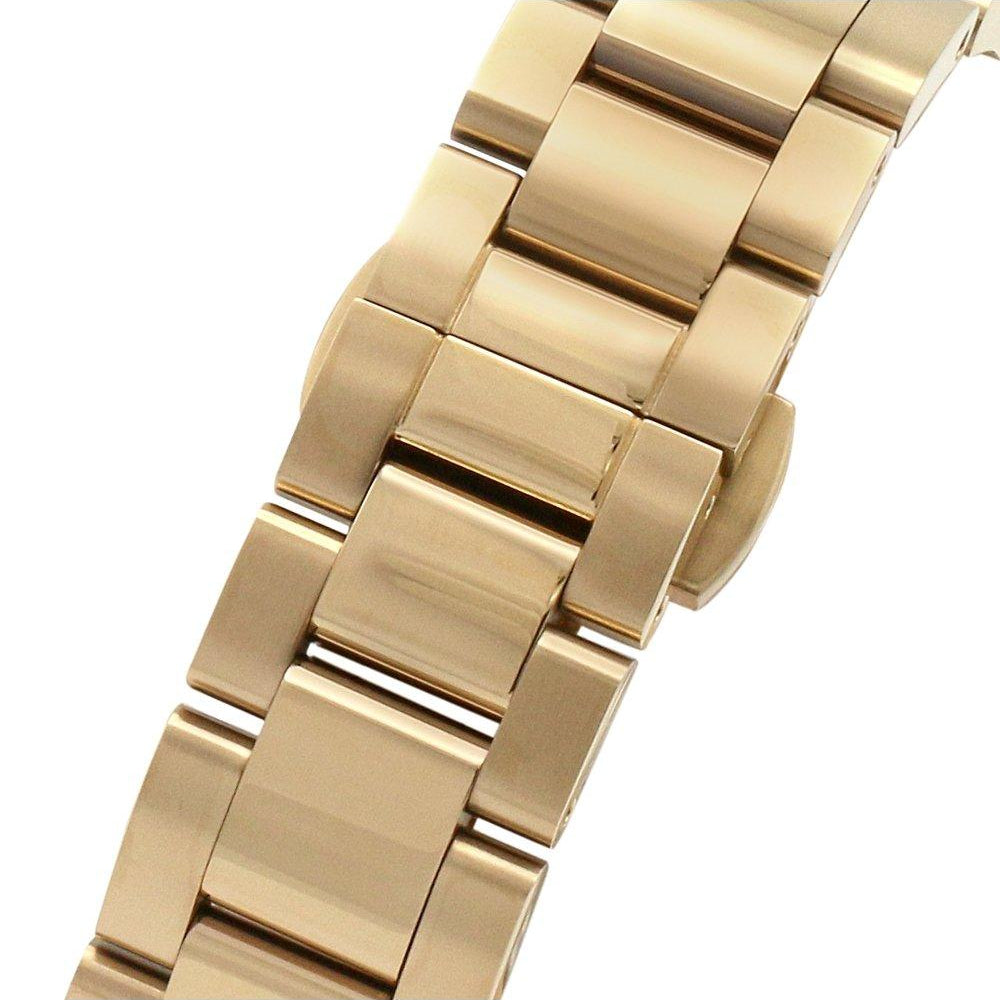 Daniel Wellington Iconic Link Black Dial Rose Gold Steel Strap Watch For Men - DW00100344