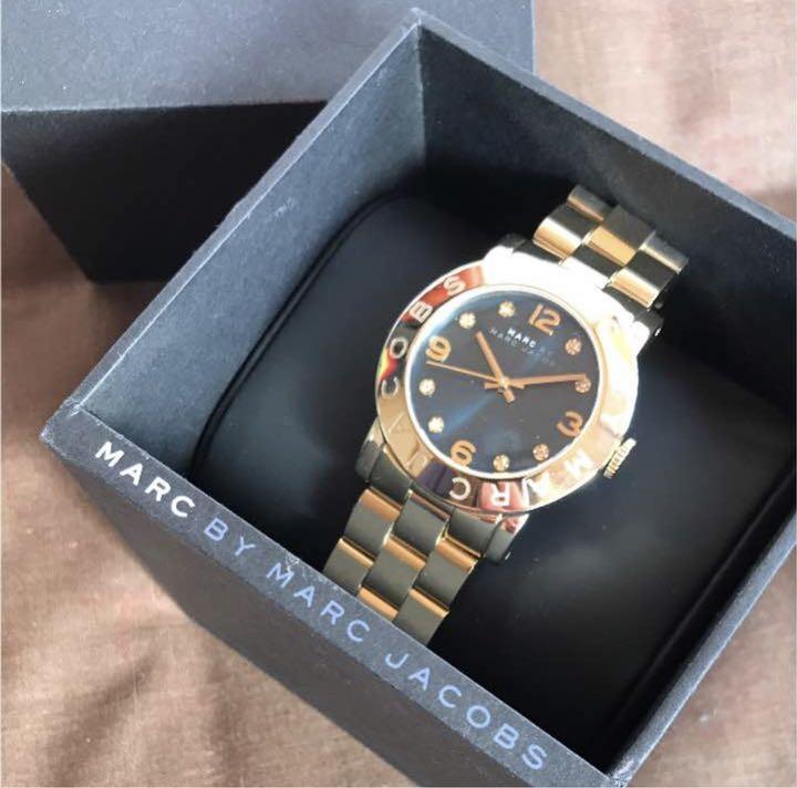Marc Jacobs Amy Grey Dial Two Tone Steel Strap Watch for Women - MBM8597