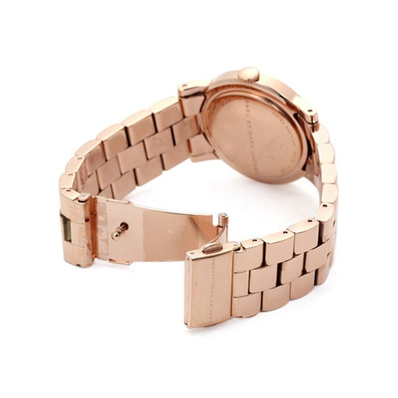 Marc Jacobs Amy Pink Dial Rose Gold Steel Strap Dial Watch for Women - MBM8625
