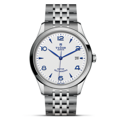 Tudor 1926 Automatic White Dial Silver Steel Strap Watch for Men - M91650-0005