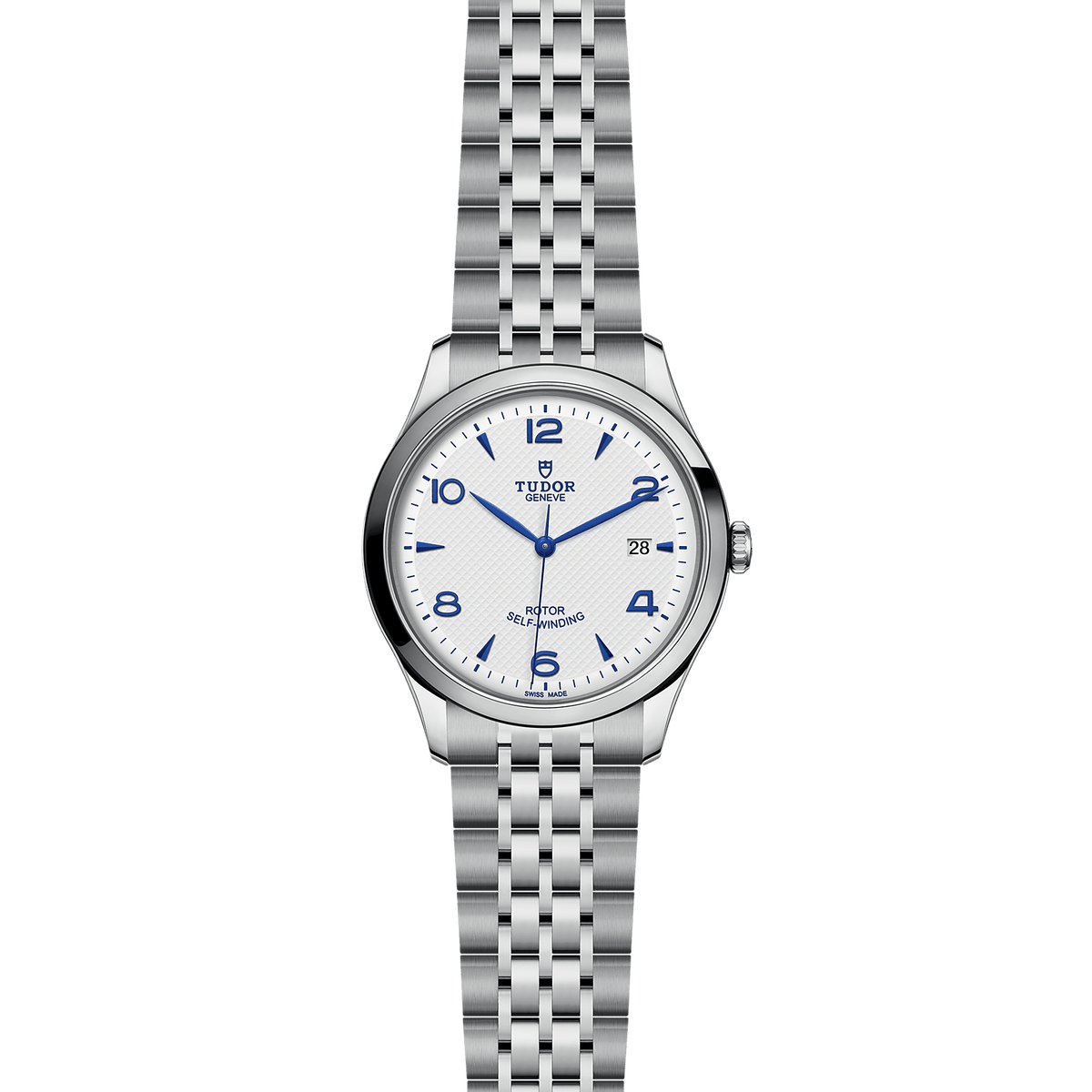 Tudor 1926 Automatic White Dial Silver Steel Strap Watch for Men - M91650-0005