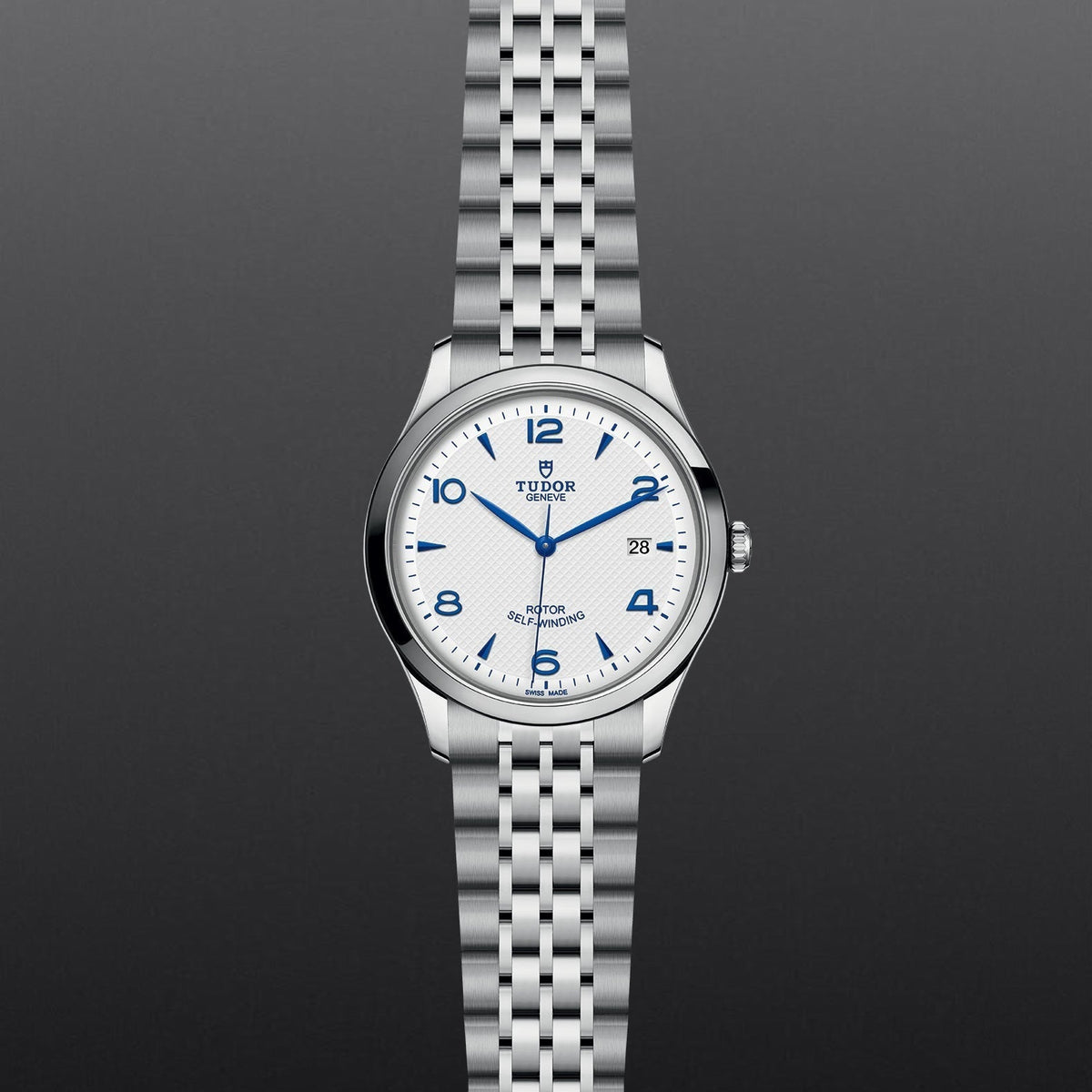 Tudor 1926 Automatic White Dial Silver Steel Strap Watch for Men - M91650-0005
