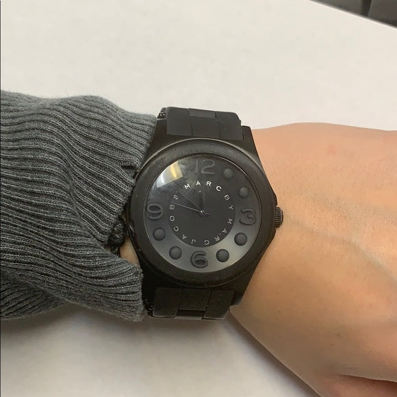 Marc Jacobs Pelly Black Dial Black Steel Strap Watch for Women - MBM2510