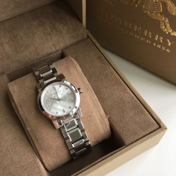 Burberry The City Silver Dial Silver  Steel Strap Watch for Women - BU9213