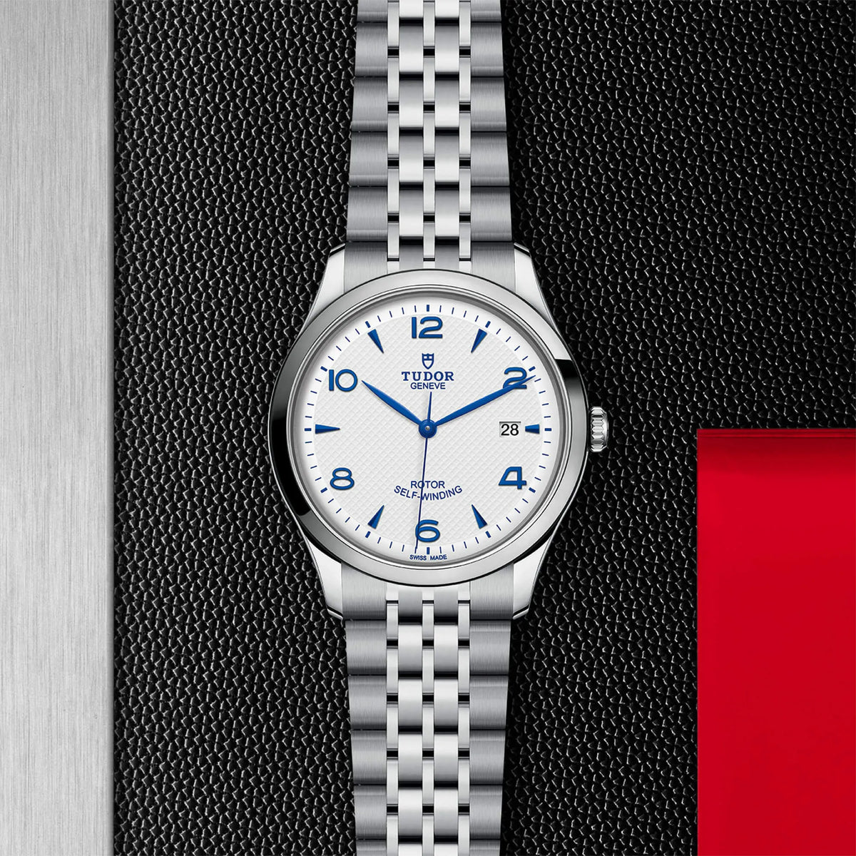 Tudor 1926 Automatic White Dial Silver Steel Strap Watch for Men - M91650-0005