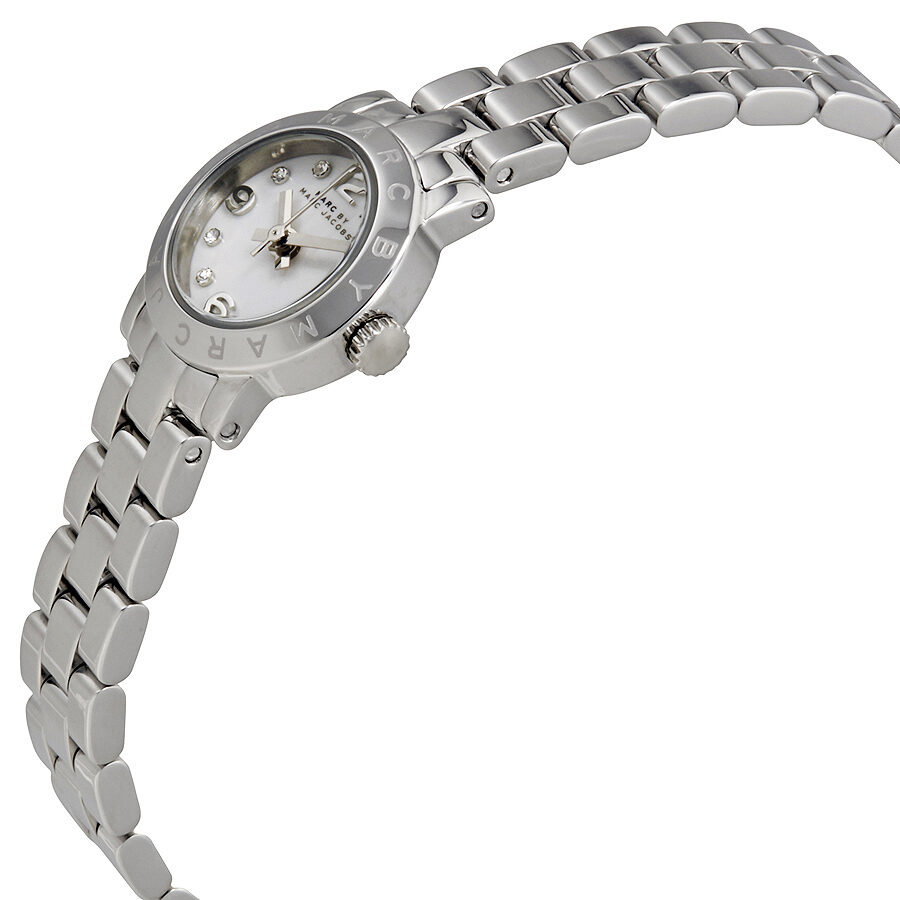 Marc Jacobs Amy White Dial Silver Steel Strap Watch for Women - MBM8611