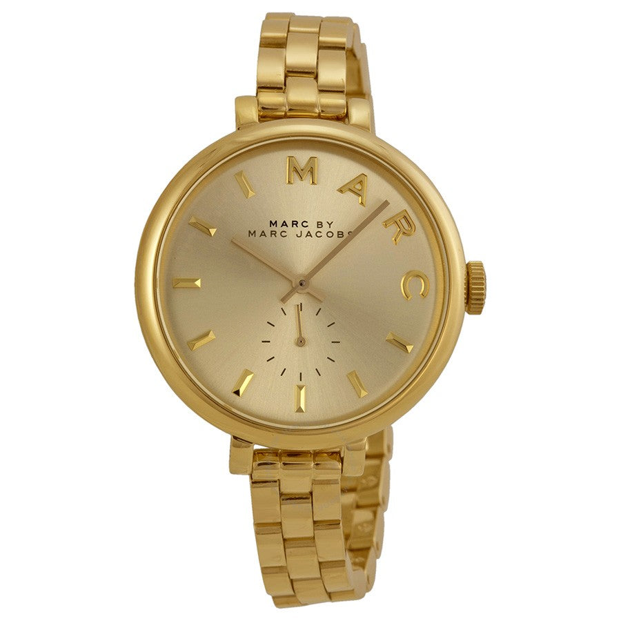 Marc Jacobs Sally Champagne Gold Dial Gold Steel Strap Watch for Women - MBM3363