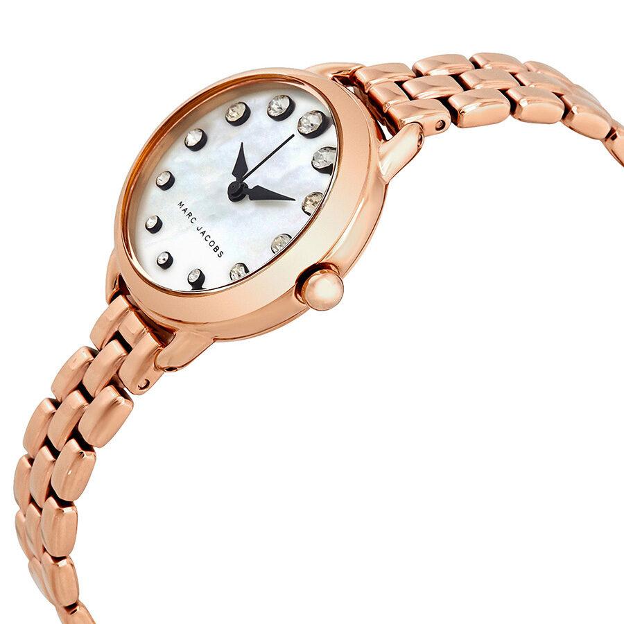 Marc Jacobs Betty Mother of Pearl White Dial Rose Gold Steel Strap Watch for Women - MJ3511