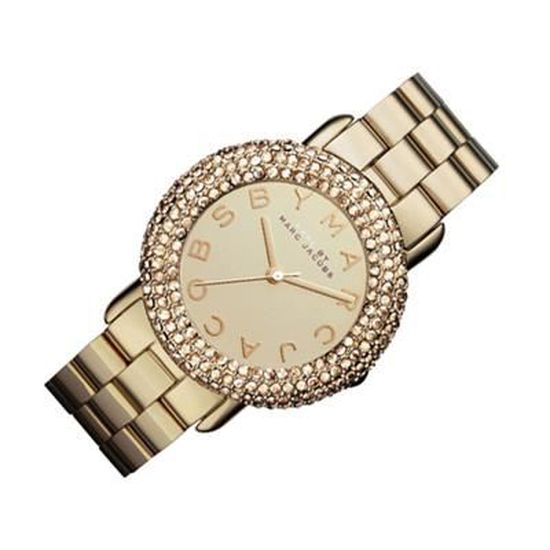 Marc Jacobs Marci Gold Dial Gold Steel Strap Watch for Women - MBM3191