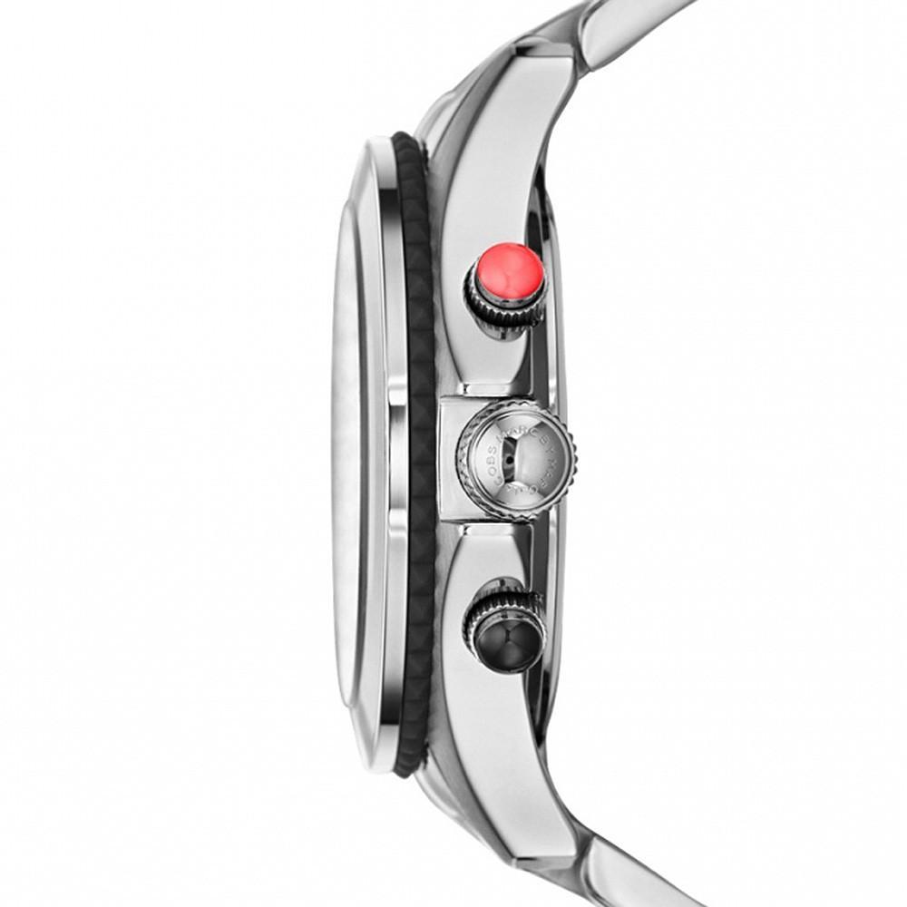 Marc Jacobs Rock Chronograph White Dial Silver Steel Strap Watch for Men - MBM5027