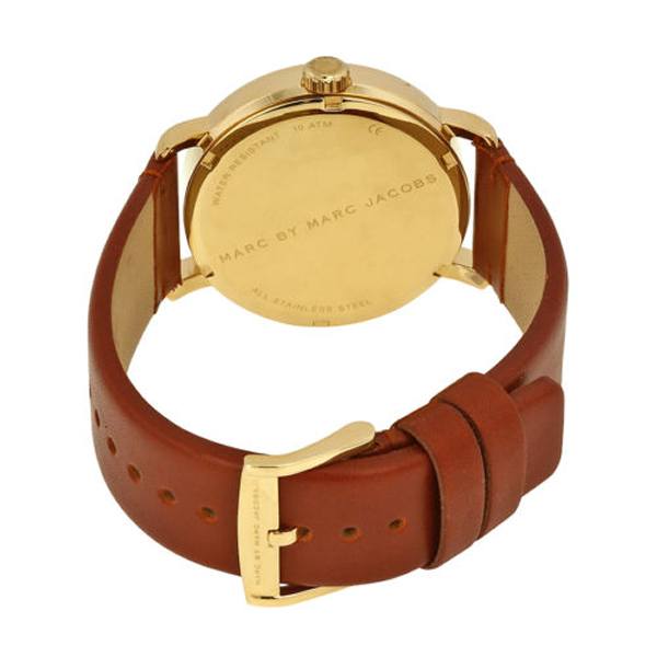Marc Jacobs Fergus Green Dial Brown Leather Strap Watch for Men - MBM5077