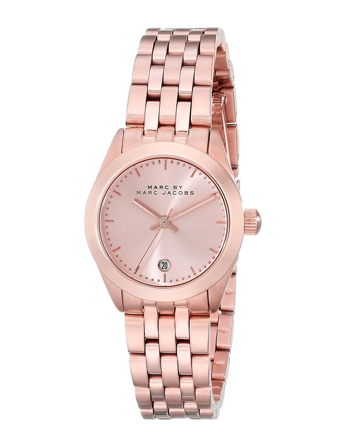 Marc Jacobs Peeker Rose Gold Dial Rose Gold Steel Strap Watch for Women - MBM3374
