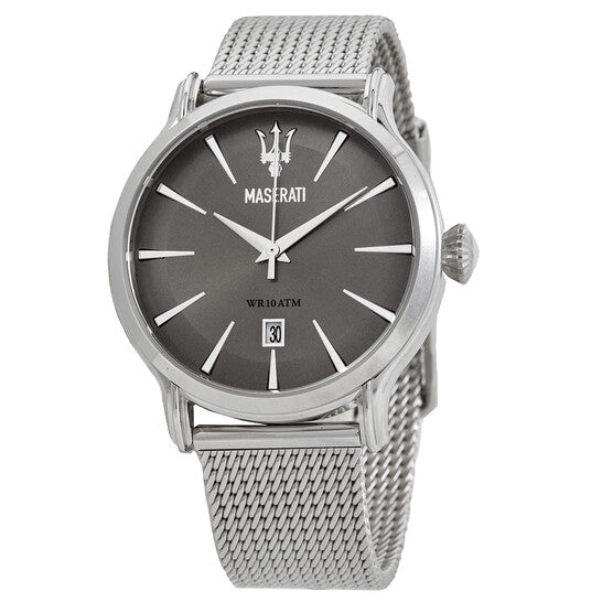 Maserati Epoca Grey Dial Grey Mesh Bracelet Watch For Men - R8853118002