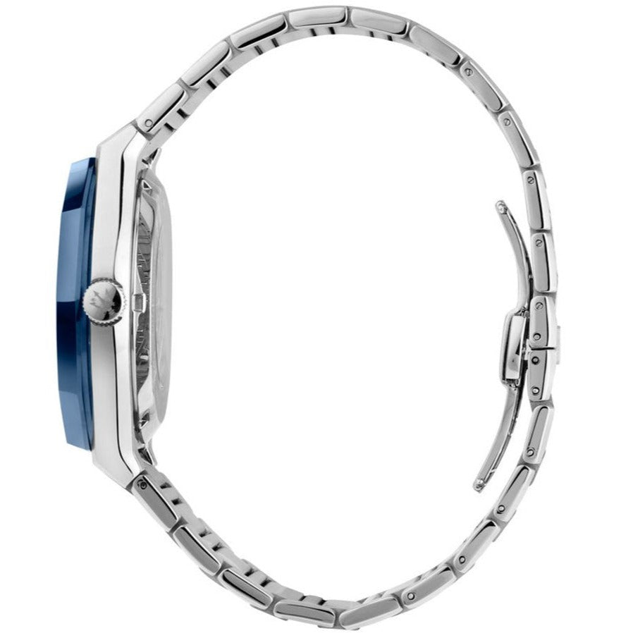 Maserati Stile Automatic Skeleton Silver Dial Silver Steel Strap Watch For Men - R8823142004