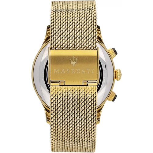 Maserati Ricordo Chronograph Black Dial Stainless Steel Mesh Bracelet Watch For Men - R8873633003