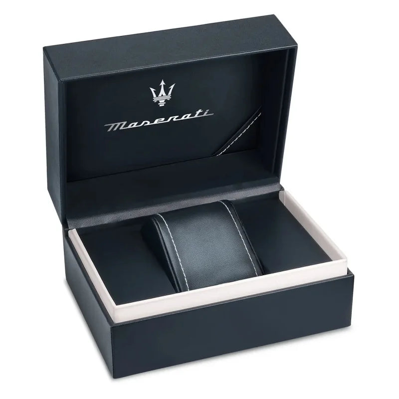 Maserati Stile Chronograph Black Dial Silver Steel Strap Watch For Men - R8873642010