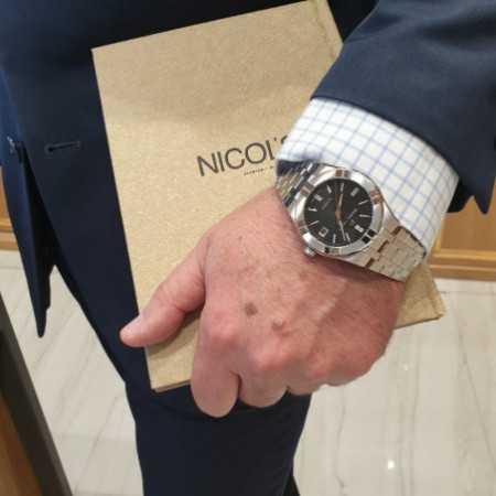 Maurice Lacroix Aikon Automatic Black Dial Silver Steel Strap Watch for Men - AI1807-SS002-330-1