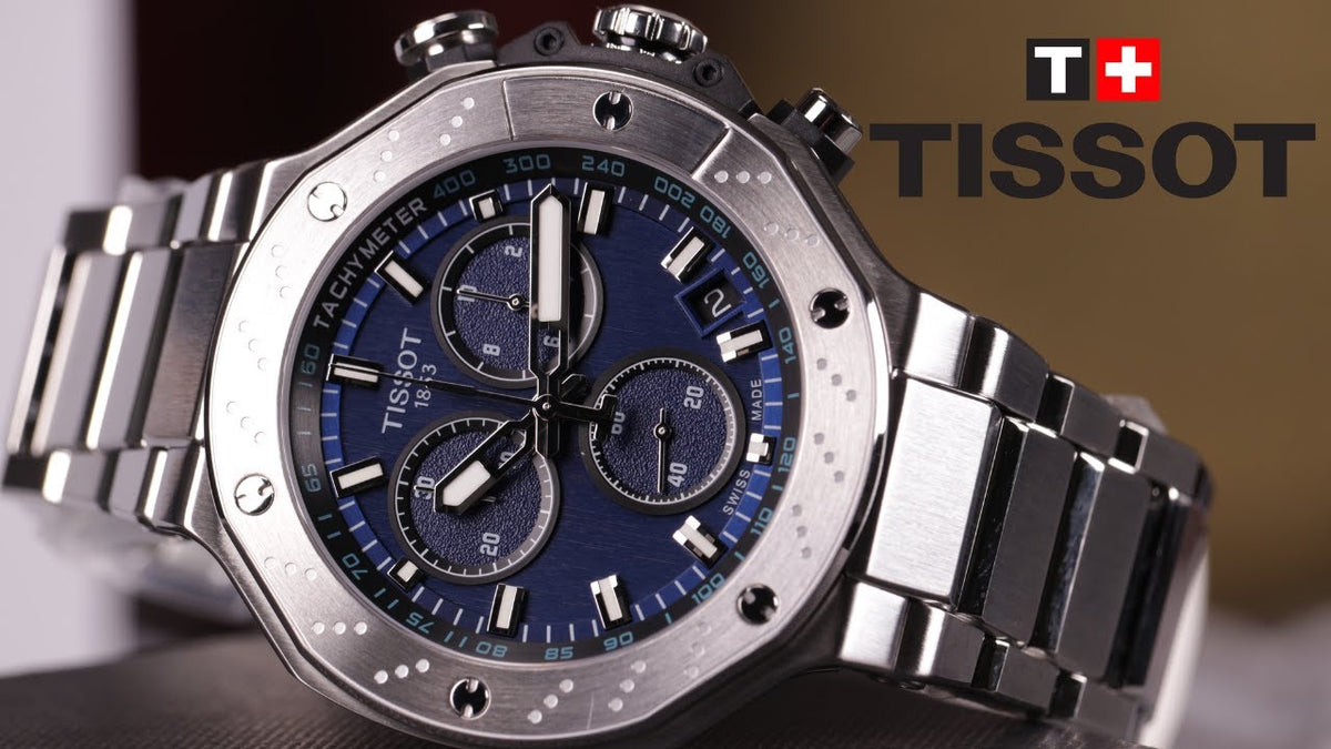 Tissot T Race Chronograph Blue Dial Silver Steel Strap Watch For Men - T141.417.11.041.00