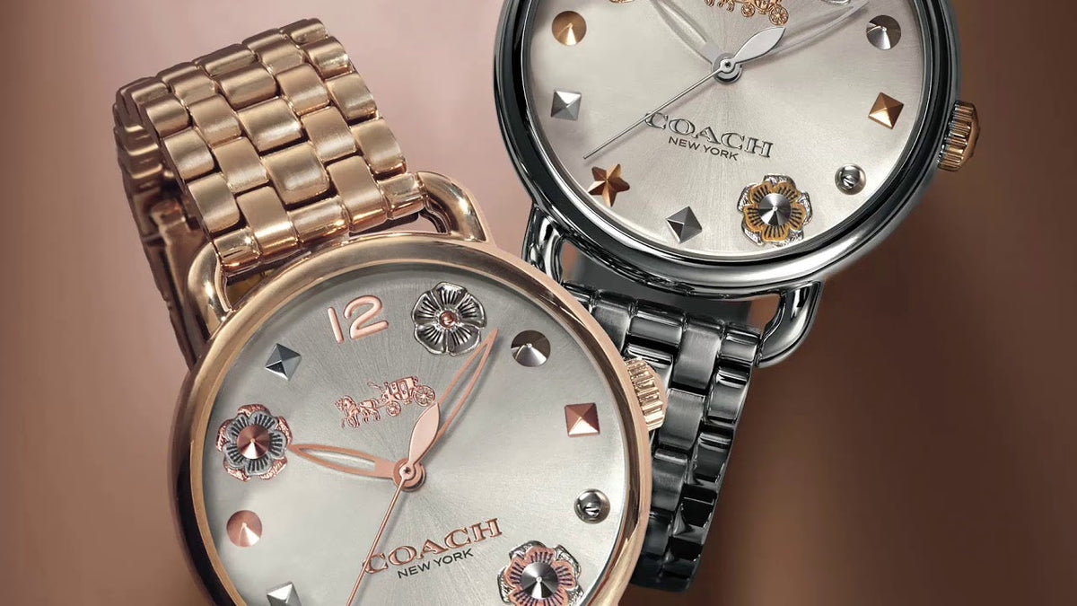 Coach Delancey White Dial Rose Gold Steel Strap Watch for Women - 14502811