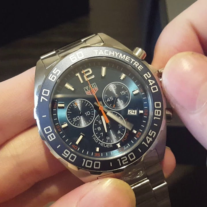 Tag Heuer Formula 1 Quartz Chronograph Blue Dial Silver Steel Strap Watch for Men - CAZ1014.BA0842