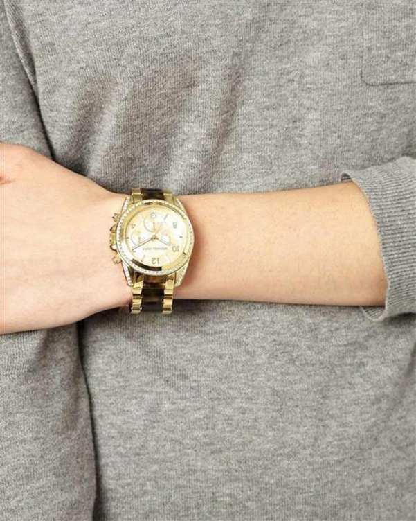 Michael Kors Blair Gold Dial Two Tone Steel Strap Watch for Women - MK6094