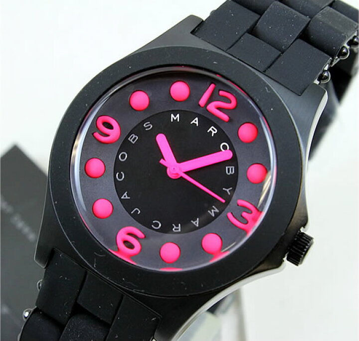Marc Jacobs Pelly Black Dial Black Silicone Strap Watch for Women - MBM2530
