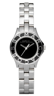 Marc Jacobs Blade Black Dial Silver Steel Strap Watch for Women - MBM3058